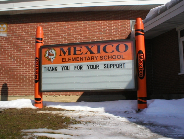 Illuminated school signs, custom school signs, school light signs :: School Signage :: Mexico, NY